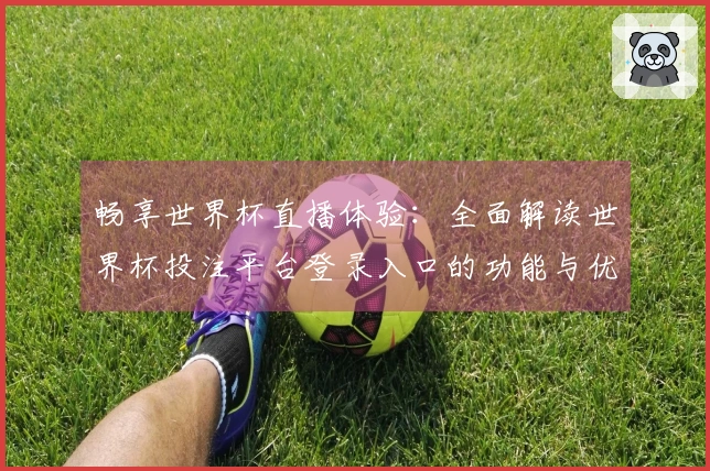 畅享世界杯直播体验：全面解读世界杯投注平台登录入口的功能与优势